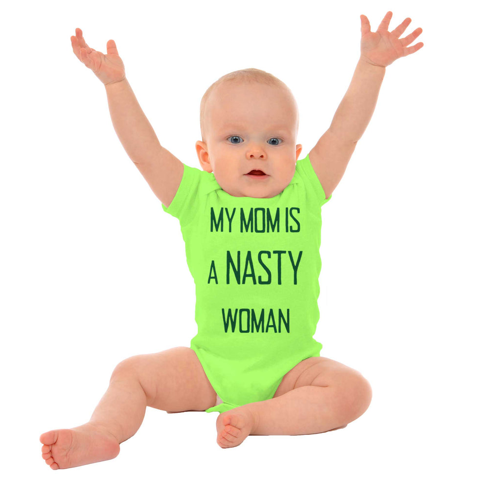Nasty Woman Romper Bodysuit-Direct To Garment Print-Brisco Baby