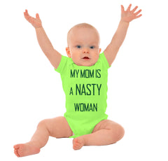 Nasty Woman Romper Bodysuit-Direct To Garment Print-Brisco Baby