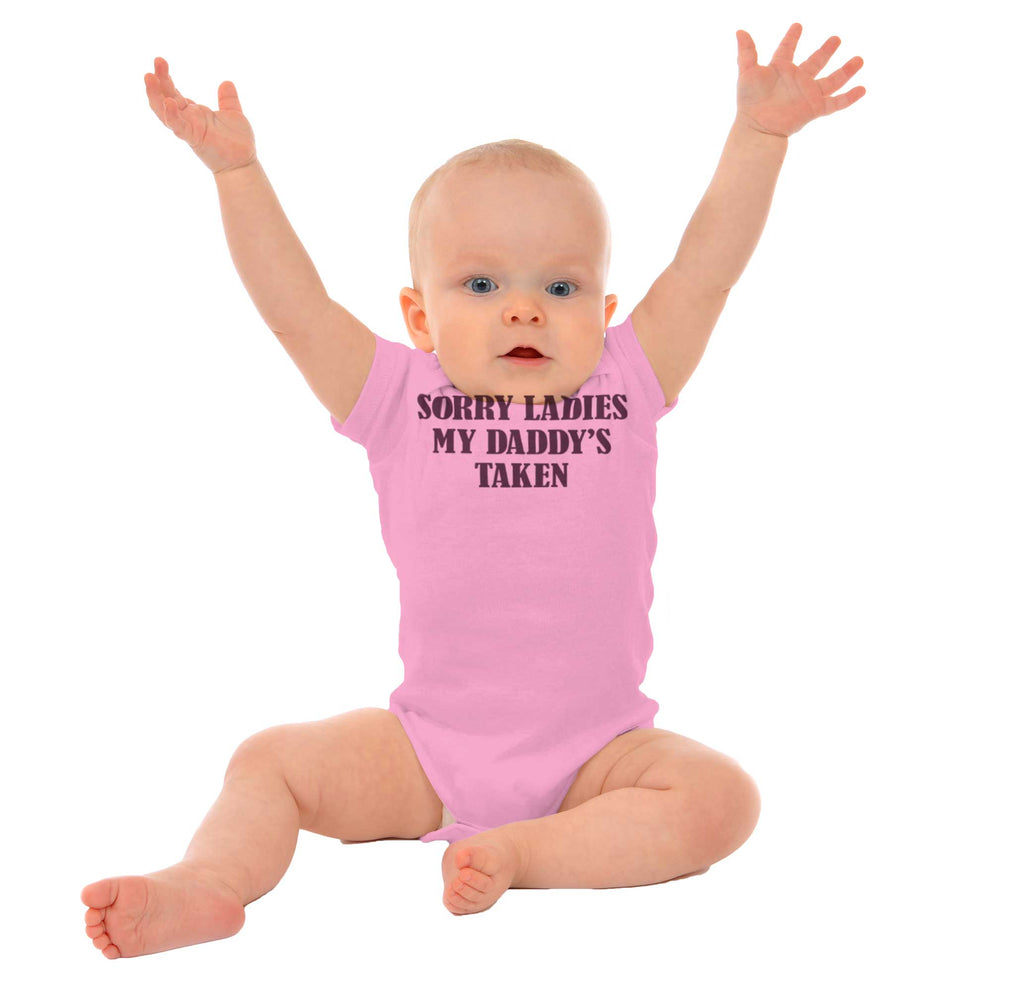 Daddy's Taken Romper Bodysuit-Direct To Garment Print-Brisco Baby
