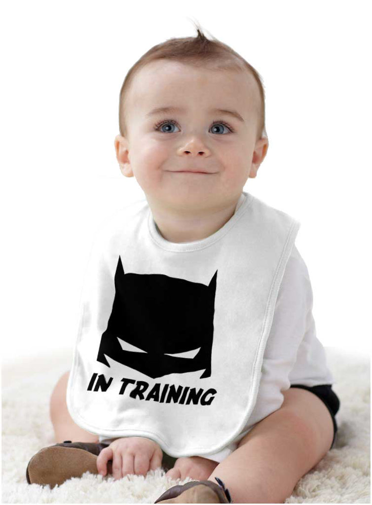 Batbaby In Training Infant Baby Bib-Direct To Garment Print-Brisco Baby