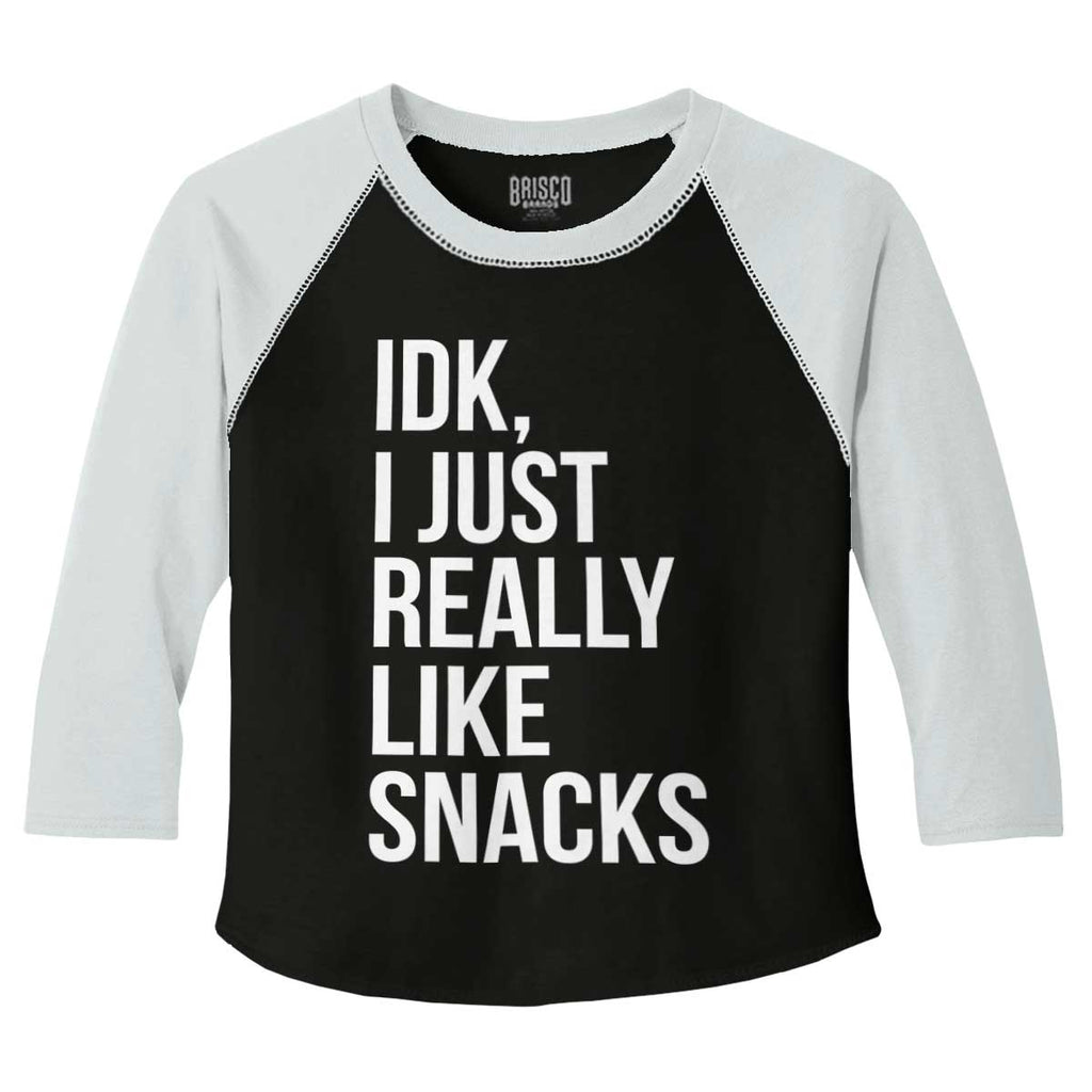 Really Like Snacks Toddler Baseball-Direct To Garment Print-Brisco Baby