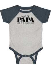 No Papa Like Me Raglan Romper Bodysuit-Direct To Garment Print-Brisco Baby