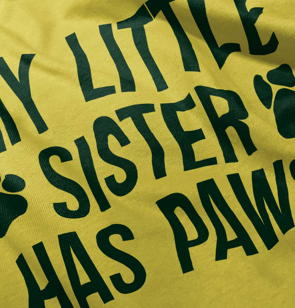 My Little Sister Has Paws Romper Bodysuit-Direct To Garment Print-Brisco Baby