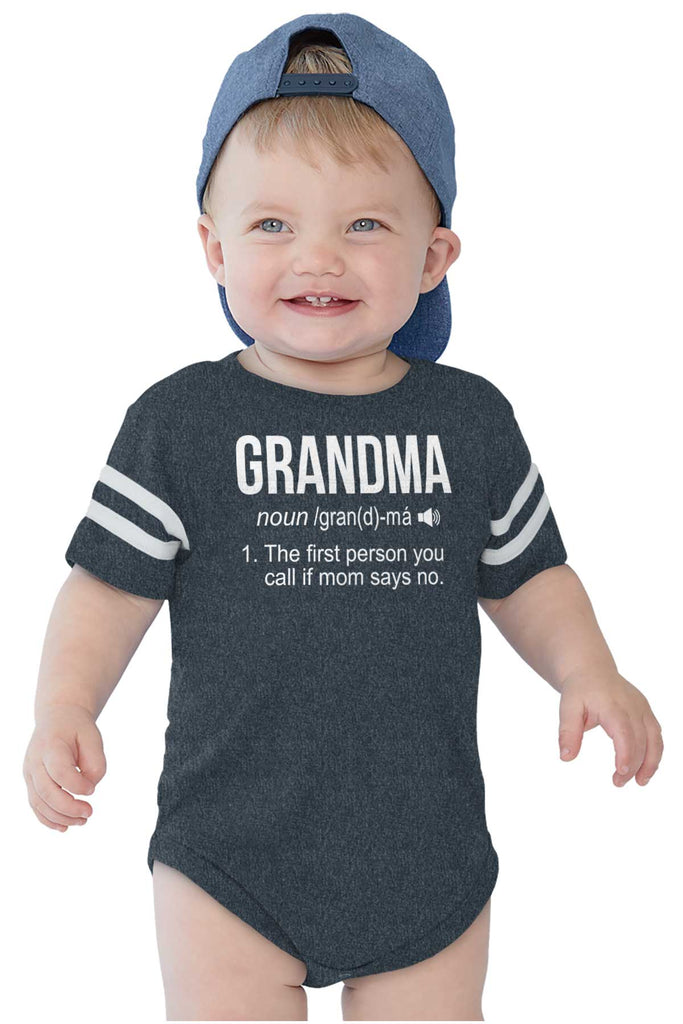 Grandma Football Romper Bodysuit-Direct To Garment Print-Brisco Baby