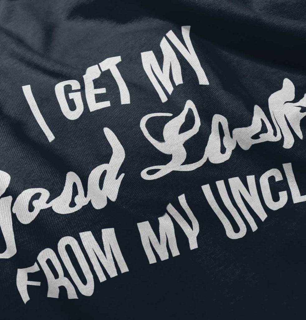 Good Looks From Uncle Romper Bodysuit-Direct To Garment Print-Brisco Baby