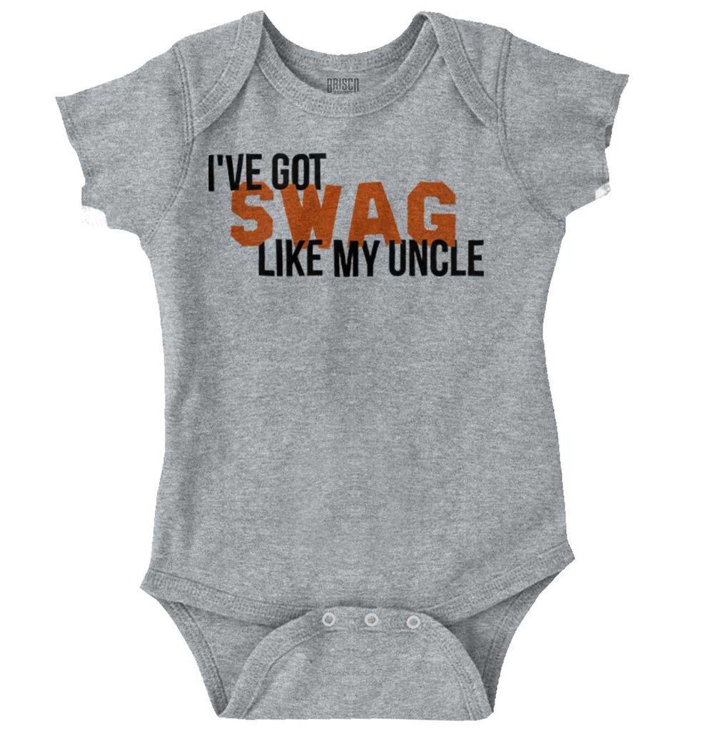 Swag Like My Uncle Romper Bodysuit-Direct To Garment Print-Brisco Baby