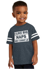 Big Naps Toddler Football Jersey Tee-Direct To Garment Print-Brisco Baby