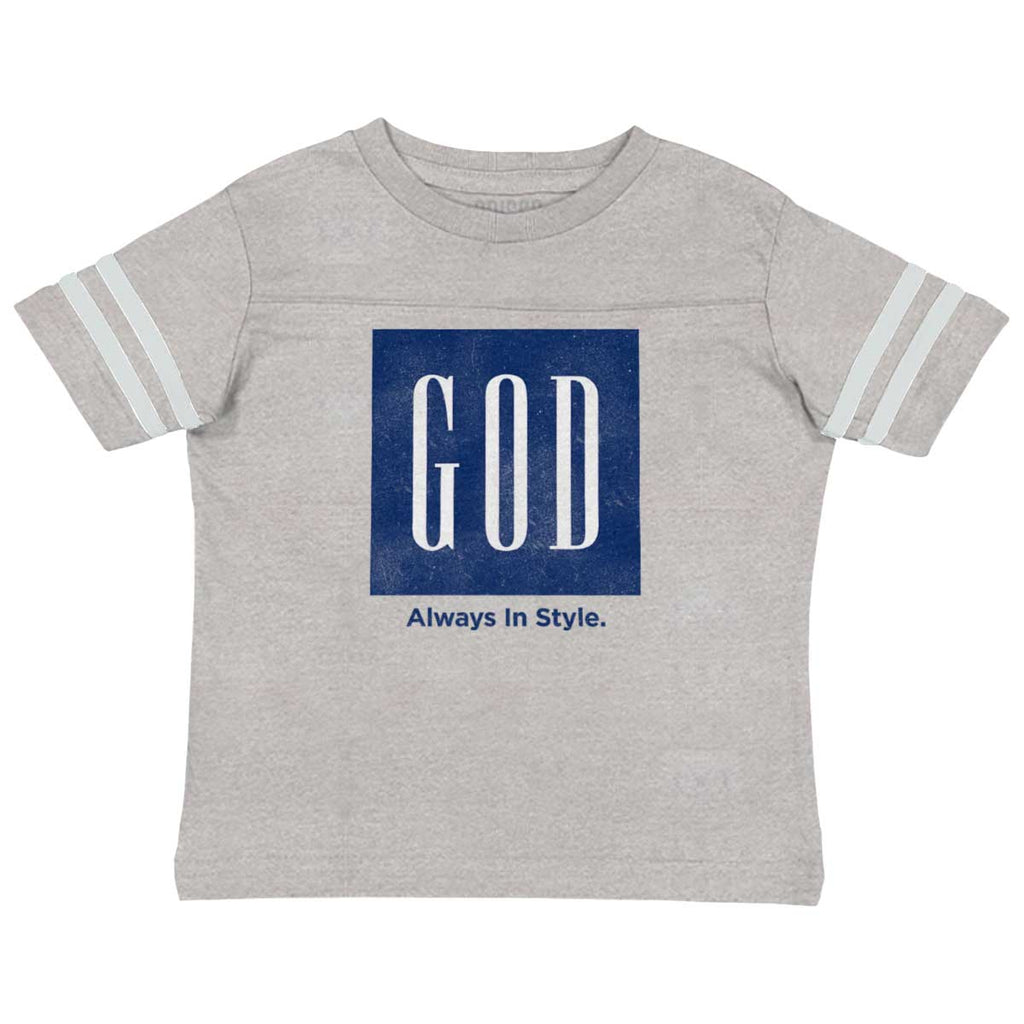 God In Style Toddler Football Jersey Tee-Direct To Garment Print-Brisco Baby