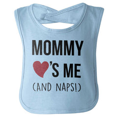 Mommy Loves Me Infant Baby Bib-Direct To Garment Print-Brisco Baby
