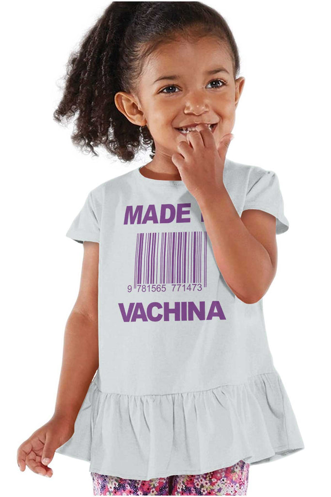 Made In Vachina Toddler Ruffle Bottom Tee-Direct To Garment Print-Brisco Baby