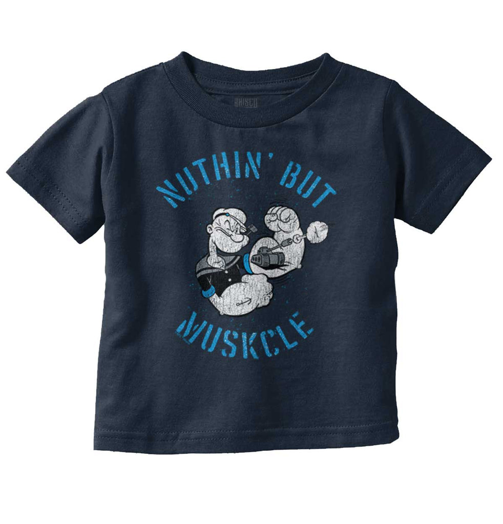 Nothing But Muscle Infant Toddler T Shirt-Direct To Garment Print-Brisco Baby