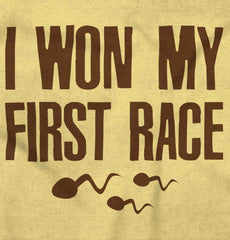 Won The Race Infant Toddler T Shirt-Direct To Garment Print-Brisco Baby