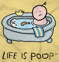 Poop in Bath Infant Toddler T Shirt-Direct To Garment Print-Brisco Baby