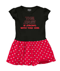 Sass Is Strong Baby Polka Dot Skirt Dress-Direct To Garment Print-Brisco Baby