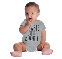 Newbie Boobie Romper Bodysuit-Direct To Garment Print-Brisco Baby
