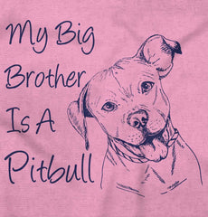 Brother is a Pitbull Infant Toddler T Shirt-Direct To Garment Print-Brisco Baby