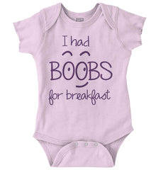 I Had Boobs Romper Bodysuit-Direct To Garment Print-Brisco Baby
