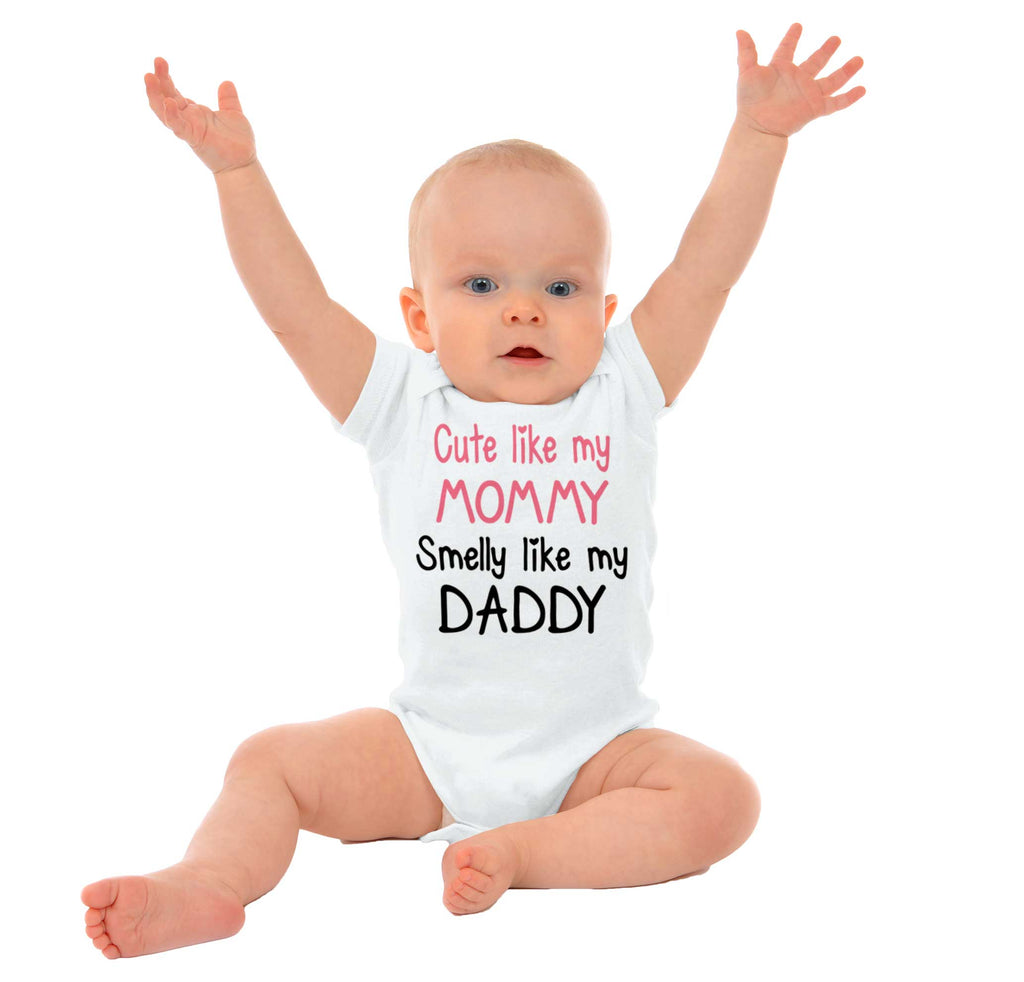 Smelly Like Daddy Romper Bodysuit-Direct To Garment Print-Brisco Baby