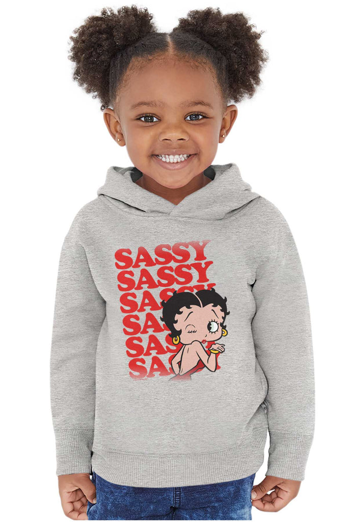 Sassy Boop Toddler Pullover Hoodie-Direct To Garment Print-Brisco Baby
