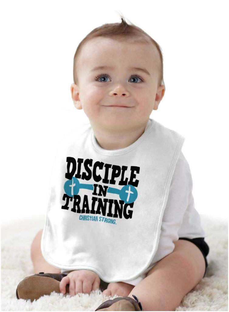 Disciple In Training Infant Baby Bib-Direct To Garment Print-Brisco Baby