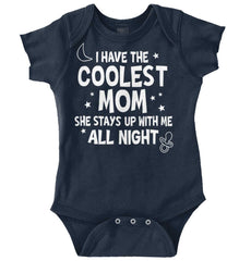 Coolest Mom Romper Bodysuit-Direct To Garment Print-Brisco Baby