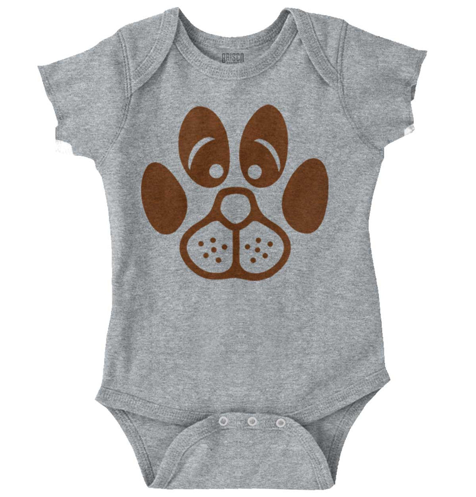 Paw Print Puppy Romper Bodysuit-Direct To Garment Print-Brisco Baby