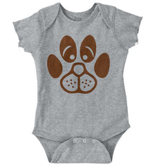 Paw Print Puppy Romper Bodysuit-Direct To Garment Print-Brisco Baby