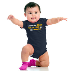 Best Grandma In The World Romper Bodysuit-Direct To Garment Print-Brisco Baby