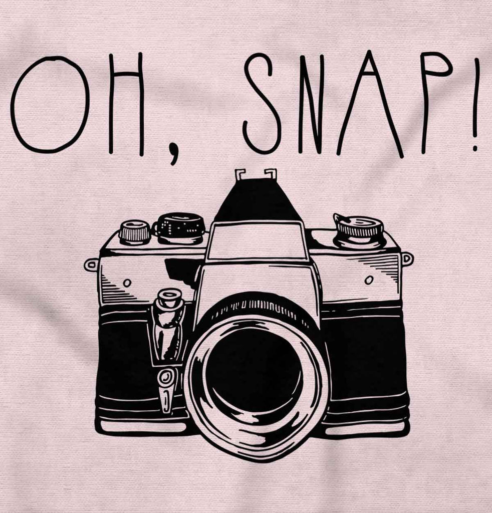 Oh Snap Camera Toddler Ruffled Trim T-Shirt-Direct To Garment Print-Brisco Baby