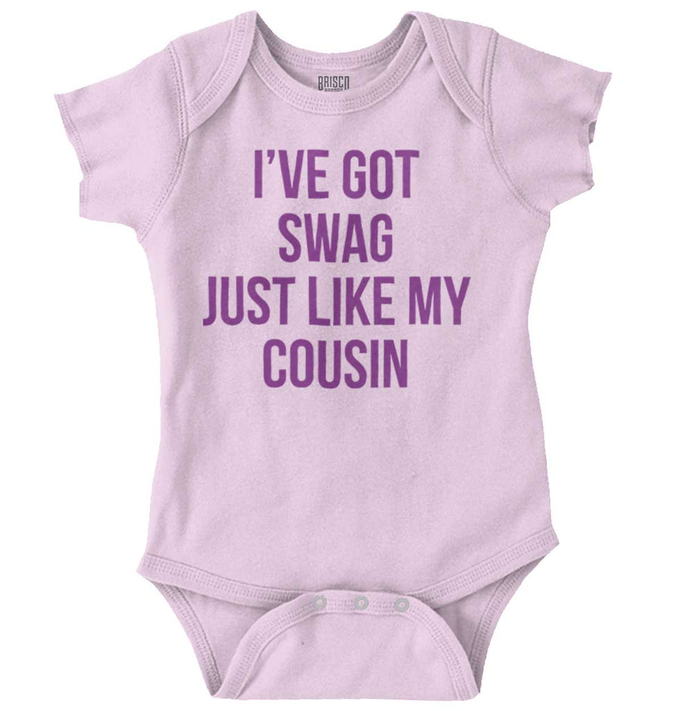 Swag Like Cousin Romper Bodysuit-Direct To Garment Print-Brisco Baby