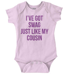 Swag Like Cousin Romper Bodysuit-Direct To Garment Print-Brisco Baby