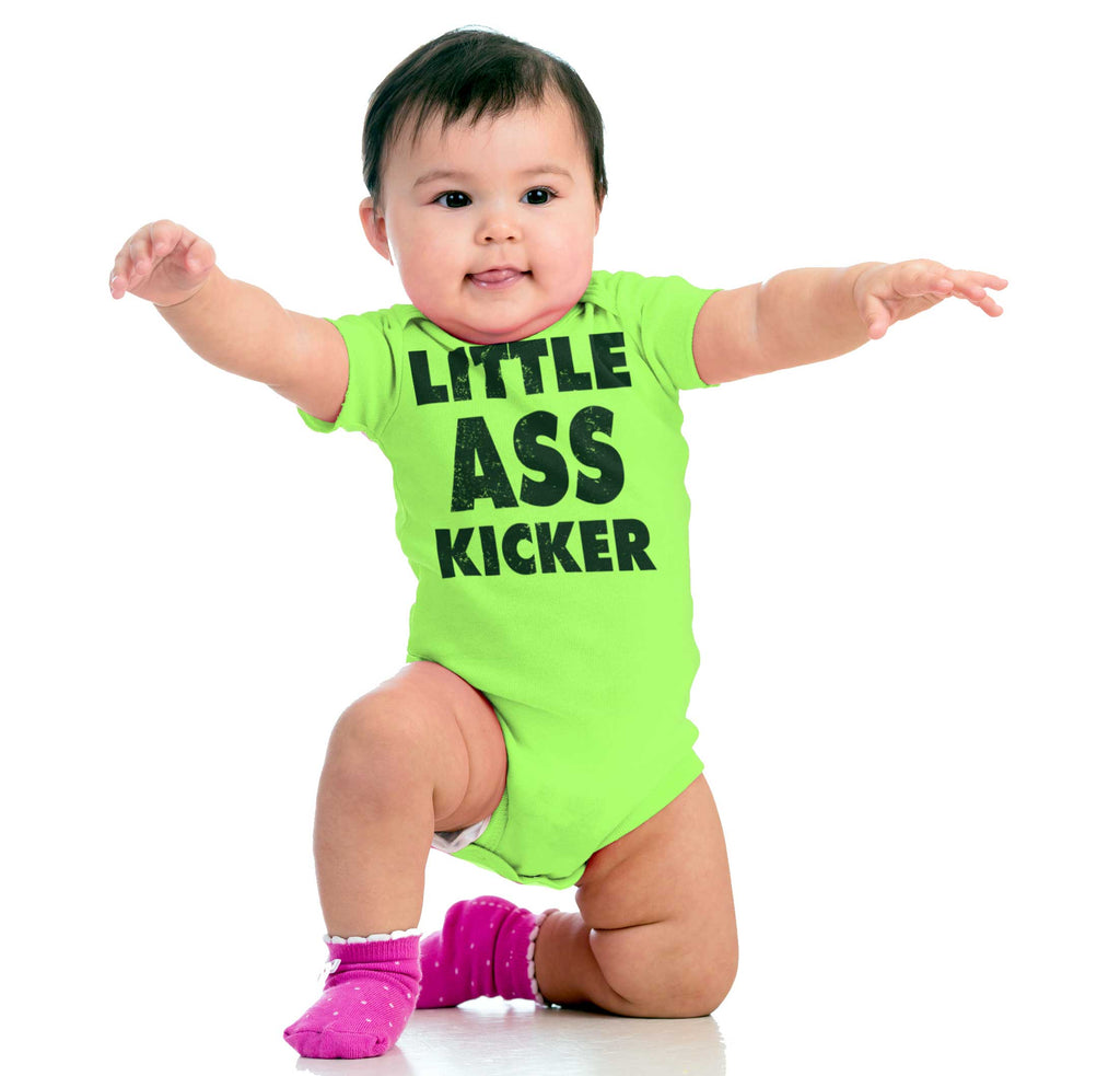 Ass Kicker Romper Bodysuit-Direct To Garment Print-Brisco Baby
