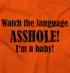 Watch The Language Infant Toddler T Shirt-Direct To Garment Print-Brisco Baby