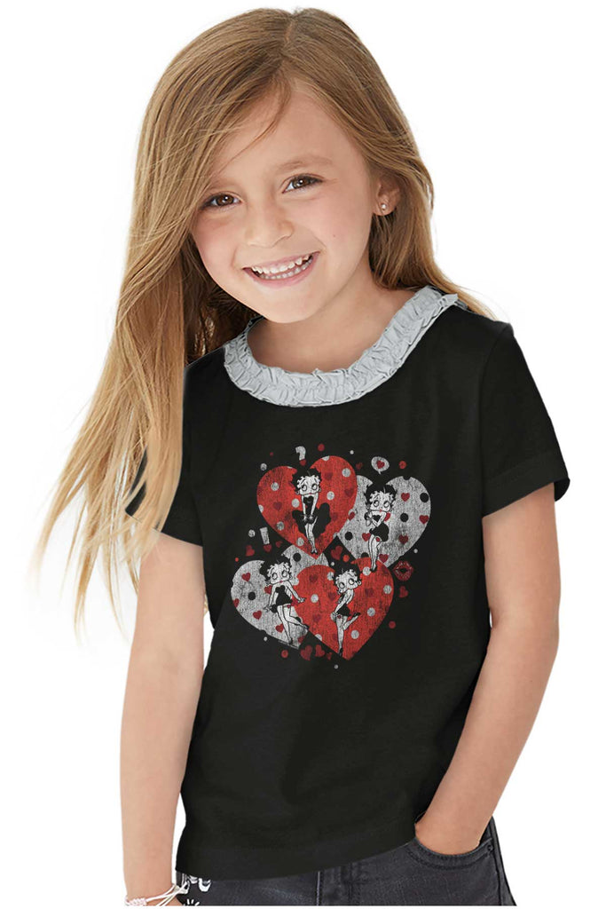 Betty Love Toddler Ruffled Trim T-Shirt-Direct To Garment Print-Brisco Baby