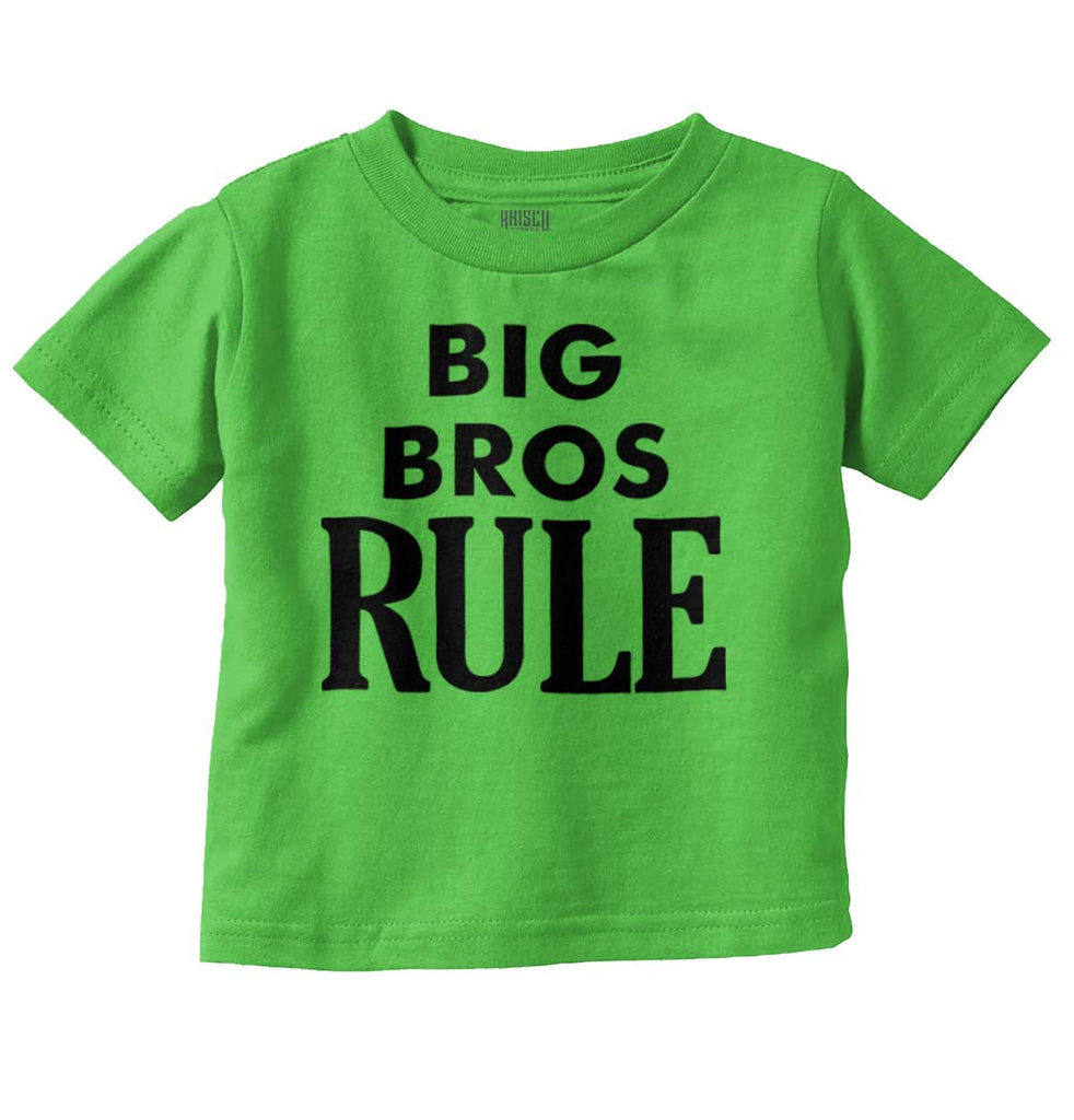Big Bros Rule Infant Toddler T Shirt-Direct To Garment Print-Brisco Baby