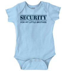 Security For My Little Brother Romper Bodysuit-Direct To Garment Print-Brisco Baby