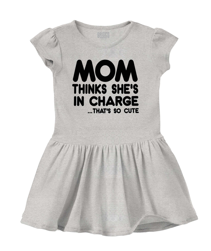 In Charge Solid Baby Infant Dress-Direct To Garment Print-Brisco Baby