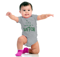 Son Of A Witch Romper Bodysuit-Direct To Garment Print-Brisco Baby