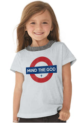 Mind The God Toddler Ruffled Trim T-Shirt-Direct To Garment Print-Brisco Baby