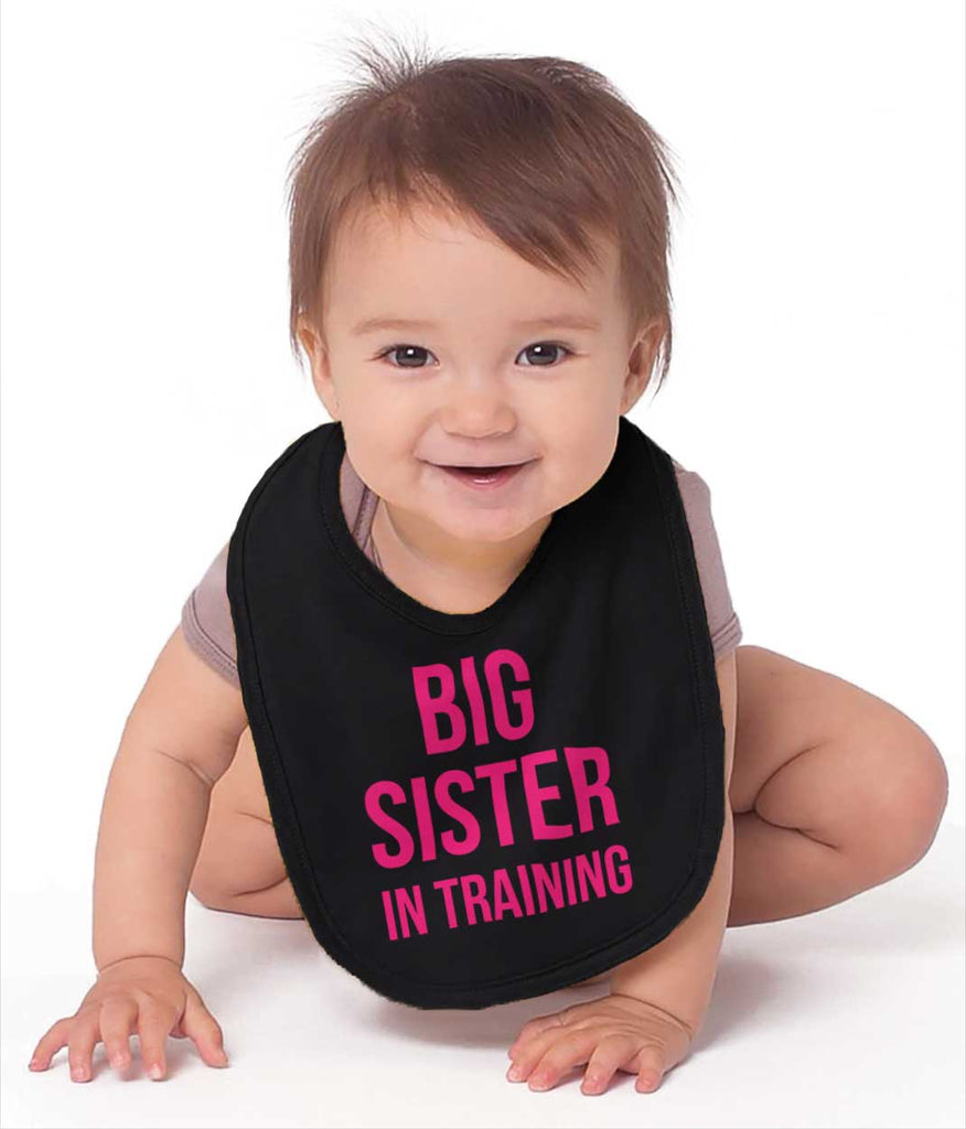 Big Sister In Training Infant Baby Bib-Direct To Garment Print-Brisco Baby