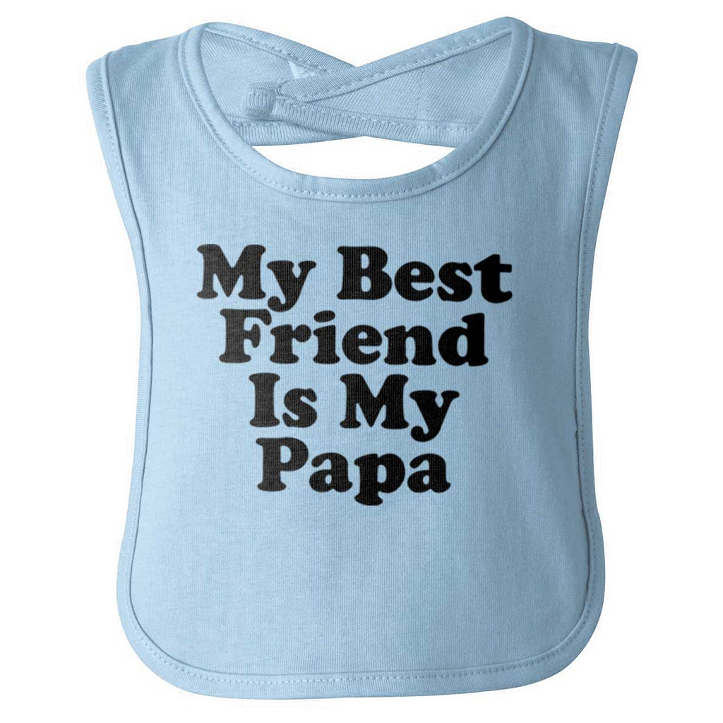 Best Friend Is Papa Infant Baby Bib-Direct To Garment Print-Brisco Baby