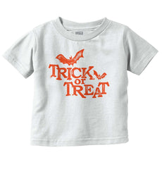 Trick or Treat Bats Infant Toddler T Shirt-Direct To Garment Print-Brisco Baby