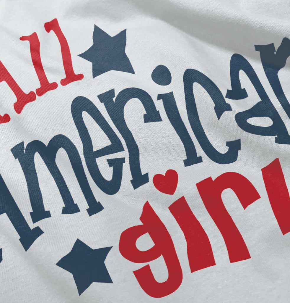 All American Girl Romper Bodysuit-Direct To Garment Print-Brisco Baby