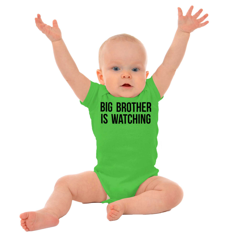 Big Brother Is Watching Romper Bodysuit-Direct To Garment Print-Brisco Baby