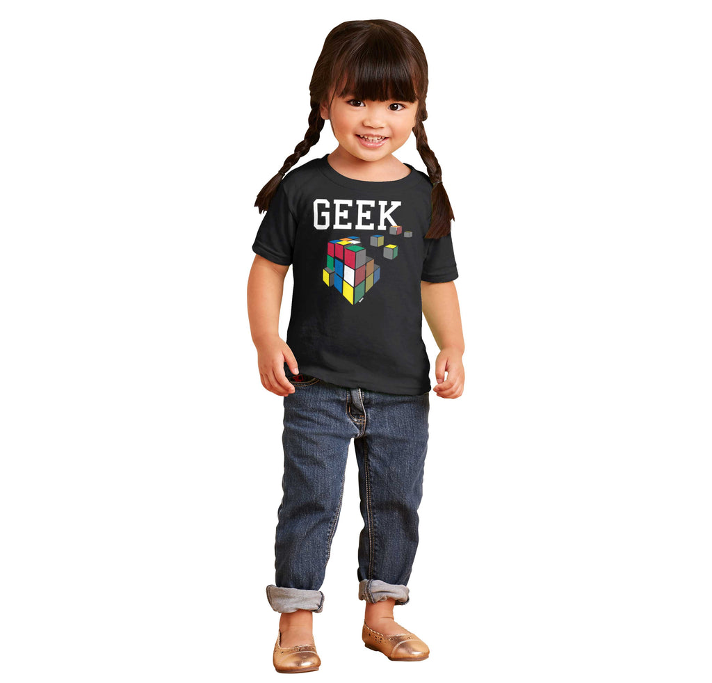 Geek Cube Infant Toddler T Shirt-Direct To Garment Print-Brisco Baby