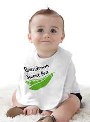 Grandma's Sweet Pea Infant Baby Bib-Direct To Garment Print-Brisco Baby