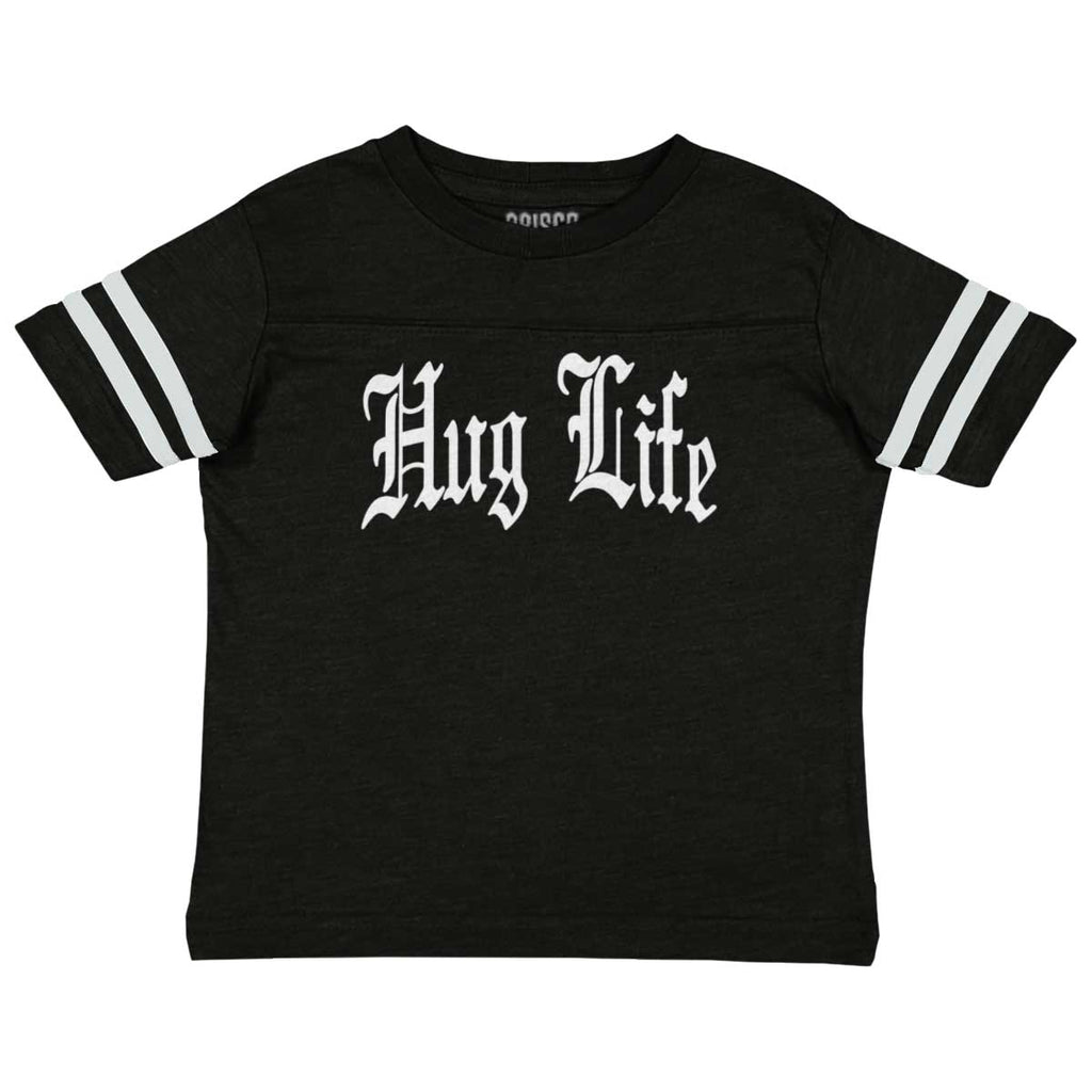 Hug Life Toddler Football Jersey Tee-Direct To Garment Print-Brisco Baby