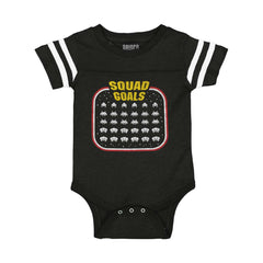 Squad Goals Video Gaming Nerd Football Romper Bodysuit-Direct To Garment Print-Brisco Baby