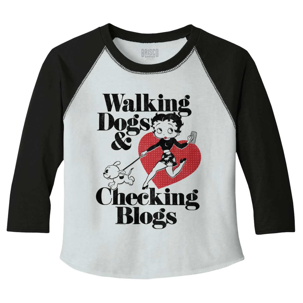 Walking Dogs Toddler Baseball-Direct To Garment Print-Brisco Baby