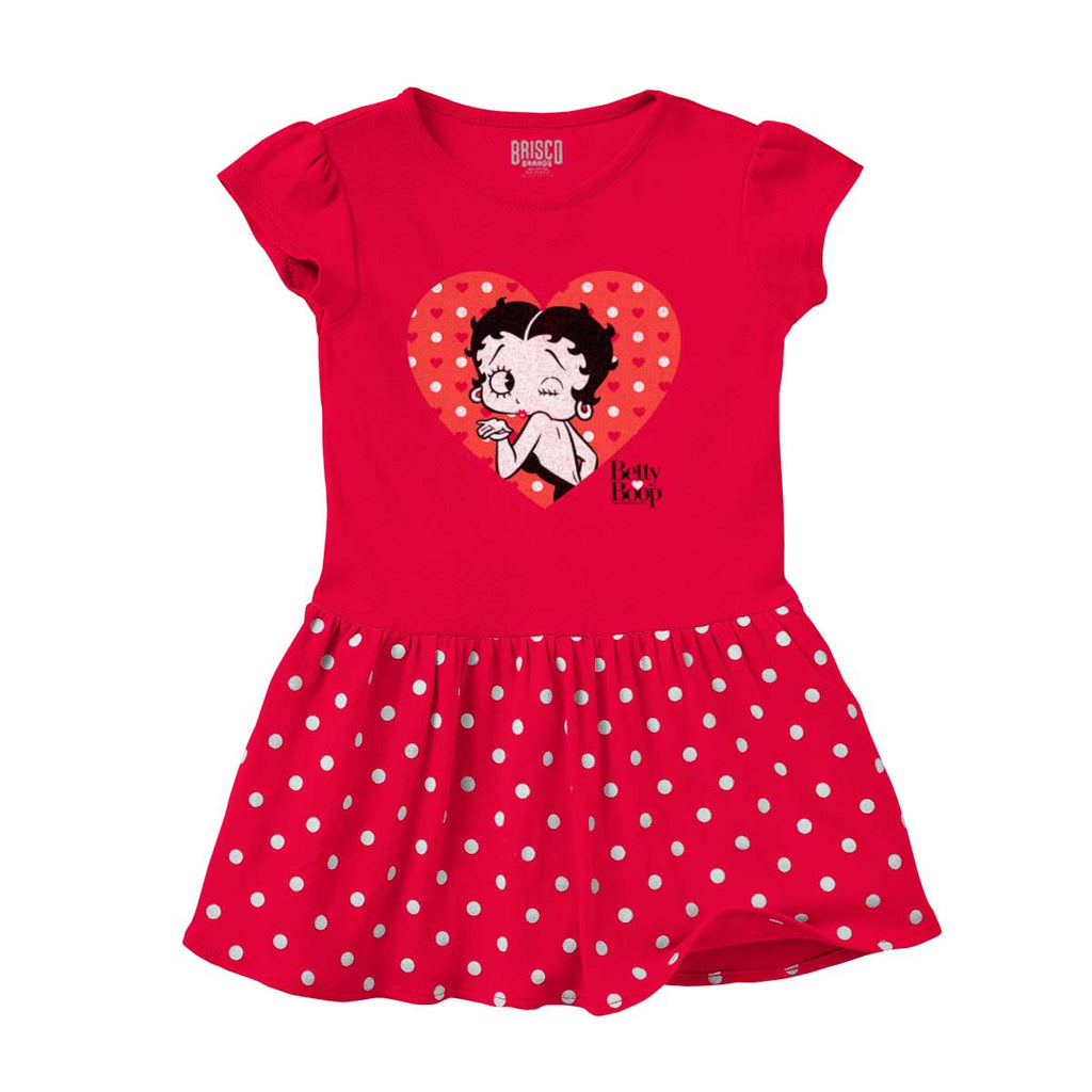 Blowing Kisses Baby Polka Dot Skirt Dress-Direct To Garment Print-Brisco Baby